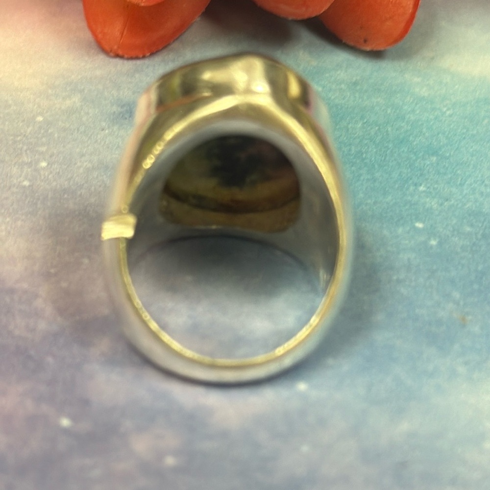 Rainbow Solar Quartz Silver Ring - image 5